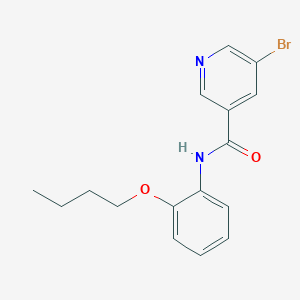molecular formula C16H17BrN2O2 B3756036 5-bromo-N-(2-butoxyphenyl)nicotinamide 