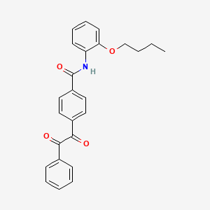 molecular formula C25H23NO4 B3756039 N-(2-butoxyphenyl)-4-(2-oxo-2-phenylacetyl)benzamide 