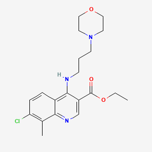 molecular formula C20H26ClN3O3 B3756247 ethyl 7-chloro-8-methyl-4-{[3-(morpholin-4-yl)propyl]amino}quinoline-3-carboxylate 