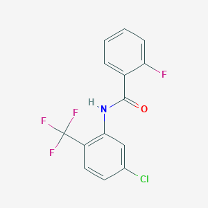 molecular formula C14H8ClF4NO B375625 N-[5-chloro-2-(trifluoromethyl)phenyl]-2-fluorobenzamide 