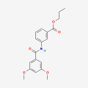 molecular formula C19H21NO5 B3756310 propyl 3-[(3,5-dimethoxybenzoyl)amino]benzoate 