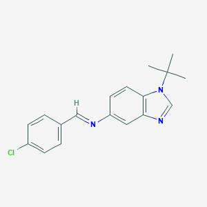 molecular formula C18H18ClN3 B375639 N-(1-tert-butylbenzimidazol-5-yl)-1-(4-chlorophenyl)methanimine CAS No. 326900-80-5