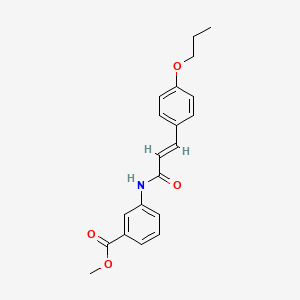 molecular formula C20H21NO4 B3756405 methyl 3-{[3-(4-propoxyphenyl)acryloyl]amino}benzoate 