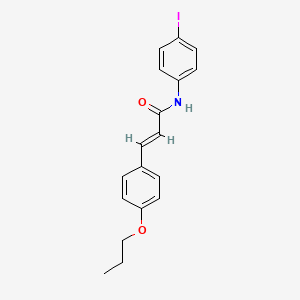 molecular formula C18H18INO2 B3756510 N-(4-iodophenyl)-3-(4-propoxyphenyl)acrylamide 