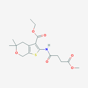 molecular formula C17H23NO6S B375665 Ethyl 2-[(4-methoxy-4-oxobutanoyl)amino]-5,5-dimethyl-4,7-dihydrothieno[2,3-c]pyran-3-carboxylate CAS No. 327171-04-0