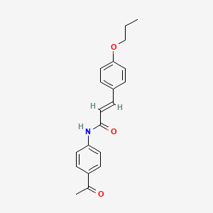 molecular formula C20H21NO3 B3756673 N-(4-acetylphenyl)-3-(4-propoxyphenyl)acrylamide 