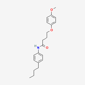 molecular formula C21H27NO3 B3756730 N-(4-butylphenyl)-4-(4-methoxyphenoxy)butanamide 