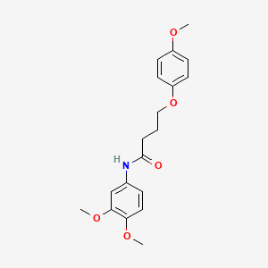 molecular formula C19H23NO5 B3756773 N-(3,4-dimethoxyphenyl)-4-(4-methoxyphenoxy)butanamide 