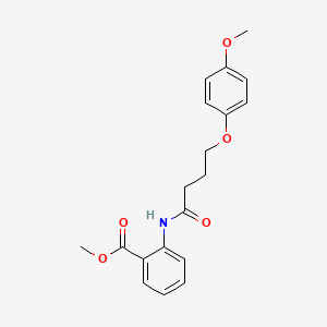 molecular formula C19H21NO5 B3756788 methyl 2-{[4-(4-methoxyphenoxy)butanoyl]amino}benzoate 