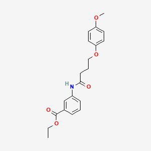 molecular formula C20H23NO5 B3756791 Ethyl 3-[4-(4-methoxyphenoxy)butanoylamino]benzoate 