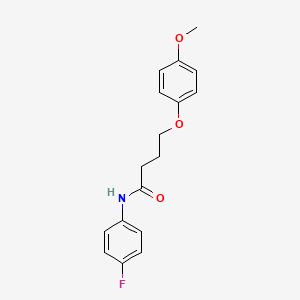 molecular formula C17H18FNO3 B3756845 N-(4-fluorophenyl)-4-(4-methoxyphenoxy)butanamide 