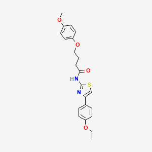 molecular formula C22H24N2O4S B3756906 N-[4-(4-ethoxyphenyl)-1,3-thiazol-2-yl]-4-(4-methoxyphenoxy)butanamide 
