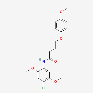 molecular formula C19H22ClNO5 B3756925 N-(4-chloro-2,5-dimethoxyphenyl)-4-(4-methoxyphenoxy)butanamide 