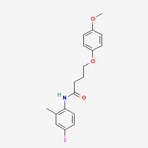 molecular formula C18H20INO3 B3756930 N-(4-iodo-2-methylphenyl)-4-(4-methoxyphenoxy)butanamide 