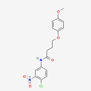 molecular formula C17H17ClN2O5 B3756952 N-(4-chloro-3-nitrophenyl)-4-(4-methoxyphenoxy)butanamide 