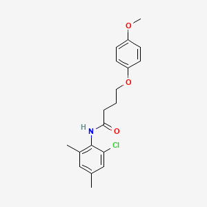 molecular formula C19H22ClNO3 B3757021 N-(2-chloro-4,6-dimethylphenyl)-4-(4-methoxyphenoxy)butanamide 