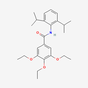 molecular formula C25H35NO4 B3757029 N-[2,6-di(propan-2-yl)phenyl]-3,4,5-triethoxybenzamide 
