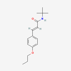 molecular formula C16H23NO2 B3757040 N-(tert-butyl)-3-(4-propoxyphenyl)acrylamide 