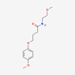 molecular formula C14H21NO4 B3757073 N-(2-methoxyethyl)-4-(4-methoxyphenoxy)butanamide 