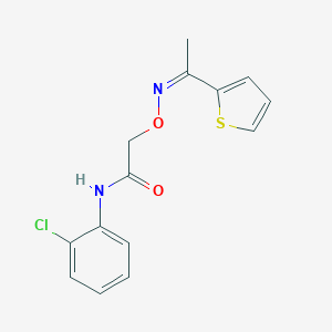 molecular formula C14H13ClN2O2S B375754 N-(2-chlorophenyl)-2-({[1-(2-thienyl)ethylidene]amino}oxy)acetamide 