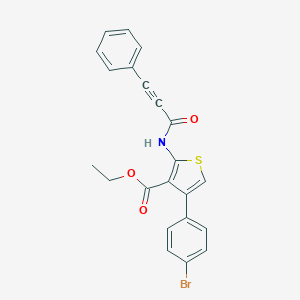 molecular formula C22H16BrNO3S B375772 Ethyl 4-(4-bromophenyl)-2-(3-phenylprop-2-ynoylamino)thiophene-3-carboxylate CAS No. 312940-14-0