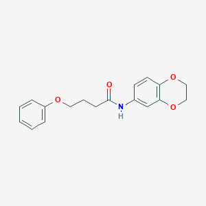 molecular formula C18H19NO4 B3757759 N-(2,3-dihydro-1,4-benzodioxin-6-yl)-4-phenoxybutanamide 