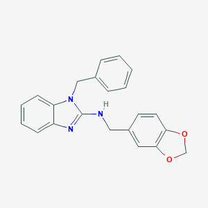 molecular formula C22H19N3O2 B375781 N-(1,3-benzodioxol-5-ylmethyl)-1-benzyl-1H-benzimidazol-2-amine 