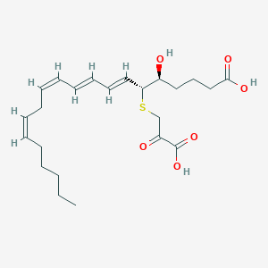 5-Hydroxy-6-(2-keto-3-thiopropionyl)-7,9,11,14-eicosatetraenoic acid