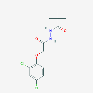 molecular formula C13H16Cl2N2O3 B375807 N'-[(2,4-dichlorophenoxy)acetyl]-2,2-dimethylpropanohydrazide 