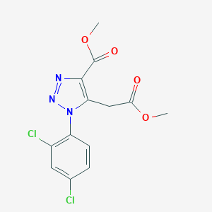molecular formula C13H11Cl2N3O4 B037581 methyl 1-(2,4-dichlorophenyl)-5-(2-methoxy-2-oxoethyl)-1H-1,2,3-triazole-4-carboxylate CAS No. 114462-80-5