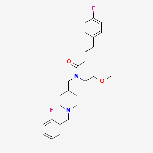 molecular formula C26H34F2N2O2 B3758167 N-{[1-(2-fluorobenzyl)-4-piperidinyl]methyl}-4-(4-fluorophenyl)-N-(2-methoxyethyl)butanamide 