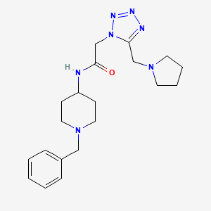 molecular formula C20H29N7O B3758221 N-(1-benzyl-4-piperidinyl)-2-[5-(1-pyrrolidinylmethyl)-1H-tetrazol-1-yl]acetamide 