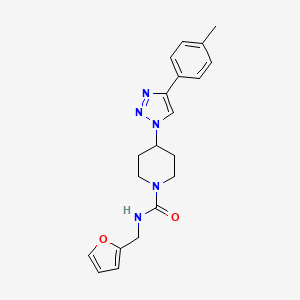 molecular formula C20H23N5O2 B3758510 N-(2-furylmethyl)-4-[4-(4-methylphenyl)-1H-1,2,3-triazol-1-yl]-1-piperidinecarboxamide 