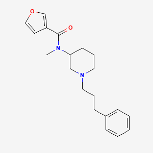 molecular formula C20H26N2O2 B3758597 N-methyl-N-[1-(3-phenylpropyl)piperidin-3-yl]furan-3-carboxamide 