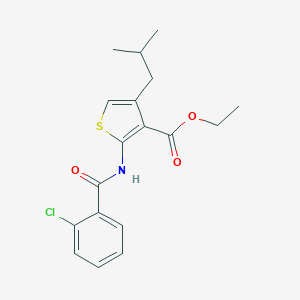 molecular formula C18H20ClNO3S B375862 Ethyl 2-[(2-chlorobenzoyl)amino]-4-isobutyl-3-thiophenecarboxylate CAS No. 325822-68-2