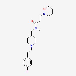 molecular formula C22H34FN3O2 B3758650 N-({1-[2-(4-fluorophenyl)ethyl]-4-piperidinyl}methyl)-N-methyl-3-(1,2-oxazinan-2-yl)propanamide 