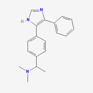 molecular formula C19H21N3 B3758702 N,N-dimethyl-1-[4-(4-phenyl-1H-imidazol-5-yl)phenyl]ethanamine 