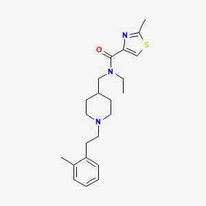 molecular formula C22H31N3OS B3758716 N-ethyl-2-methyl-N-({1-[2-(2-methylphenyl)ethyl]-4-piperidinyl}methyl)-1,3-thiazole-4-carboxamide 