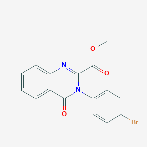 molecular formula C17H13BrN2O3 B375879 Ethyl 3-(4-bromophenyl)-4-oxo-3,4-dihydro-2-quinazolinecarboxylate 