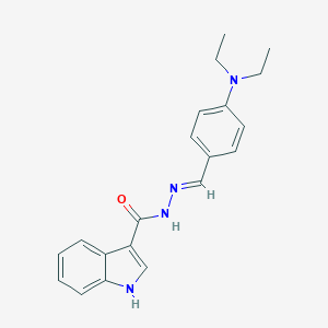 molecular formula C20H22N4O B375889 N'-[4-(diethylamino)benzylidene]-1H-indole-3-carbohydrazide 