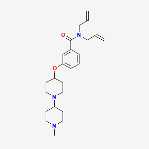 molecular formula C24H35N3O2 B3759005 N,N-diallyl-3-[(1'-methyl-1,4'-bipiperidin-4-yl)oxy]benzamide 