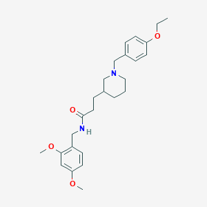 molecular formula C26H36N2O4 B3759012 N-(2,4-dimethoxybenzyl)-3-[1-(4-ethoxybenzyl)-3-piperidinyl]propanamide 