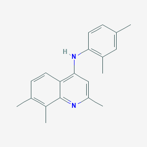molecular formula C20H22N2 B375922 N-(2,4-dimethylphenyl)-2,7,8-trimethylquinolin-4-amine 