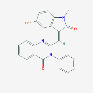 2-[(5-bromo-1-methyl-2-oxo-1,2-dihydro-3H-indol-3-ylidene)methyl]-3-(3-methylphenyl)-4(3H)-quinazolinone