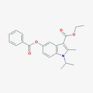 molecular formula C22H23NO4 B375927 Ethyl 5-benzoyloxy-2-methyl-1-propan-2-ylindole-3-carboxylate CAS No. 380642-36-4