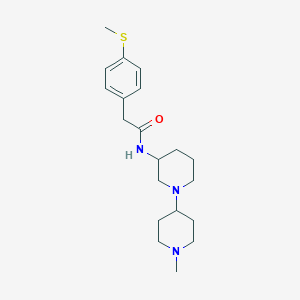molecular formula C20H31N3OS B3759291 N-(1'-methyl-1,4'-bipiperidin-3-yl)-2-[4-(methylthio)phenyl]acetamide 