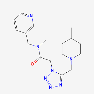 molecular formula C17H25N7O B3759368 N-methyl-2-{5-[(4-methyl-1-piperidinyl)methyl]-1H-tetrazol-1-yl}-N-(3-pyridinylmethyl)acetamide 