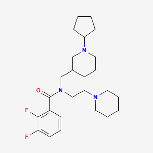 molecular formula C25H37F2N3O B3759385 N-[(1-cyclopentyl-3-piperidinyl)methyl]-2,3-difluoro-N-[2-(1-piperidinyl)ethyl]benzamide 