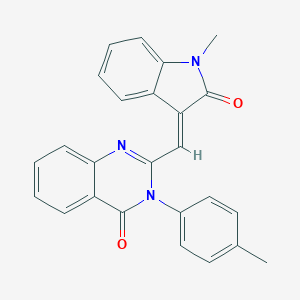 2-[(1-methyl-2-oxo-1,2-dihydro-3H-indol-3-ylidene)methyl]-3-(4-methylphenyl)-4(3H)-quinazolinone
