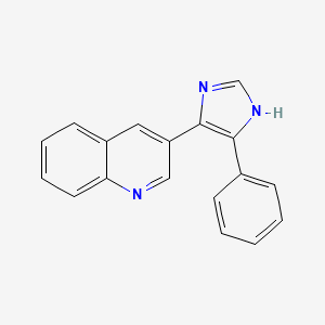 molecular formula C18H13N3 B3759493 3-(4-phenyl-1H-imidazol-5-yl)quinoline 